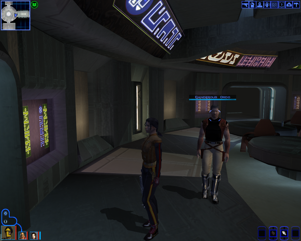 Canderous Ordo in Upper City Cantina